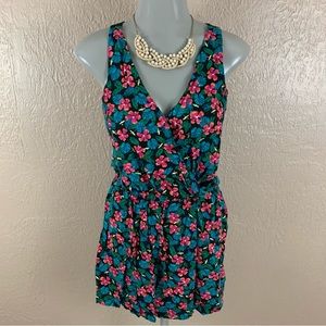 L’Amour Tank Back Lace Floral Romper